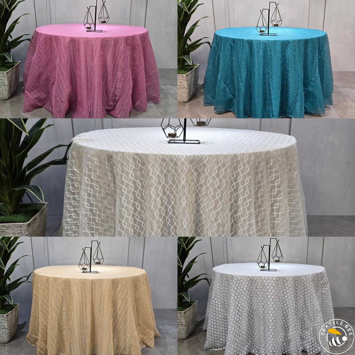 EMBROIDERED NET ROUNDERS (WITH UNDERLAY)