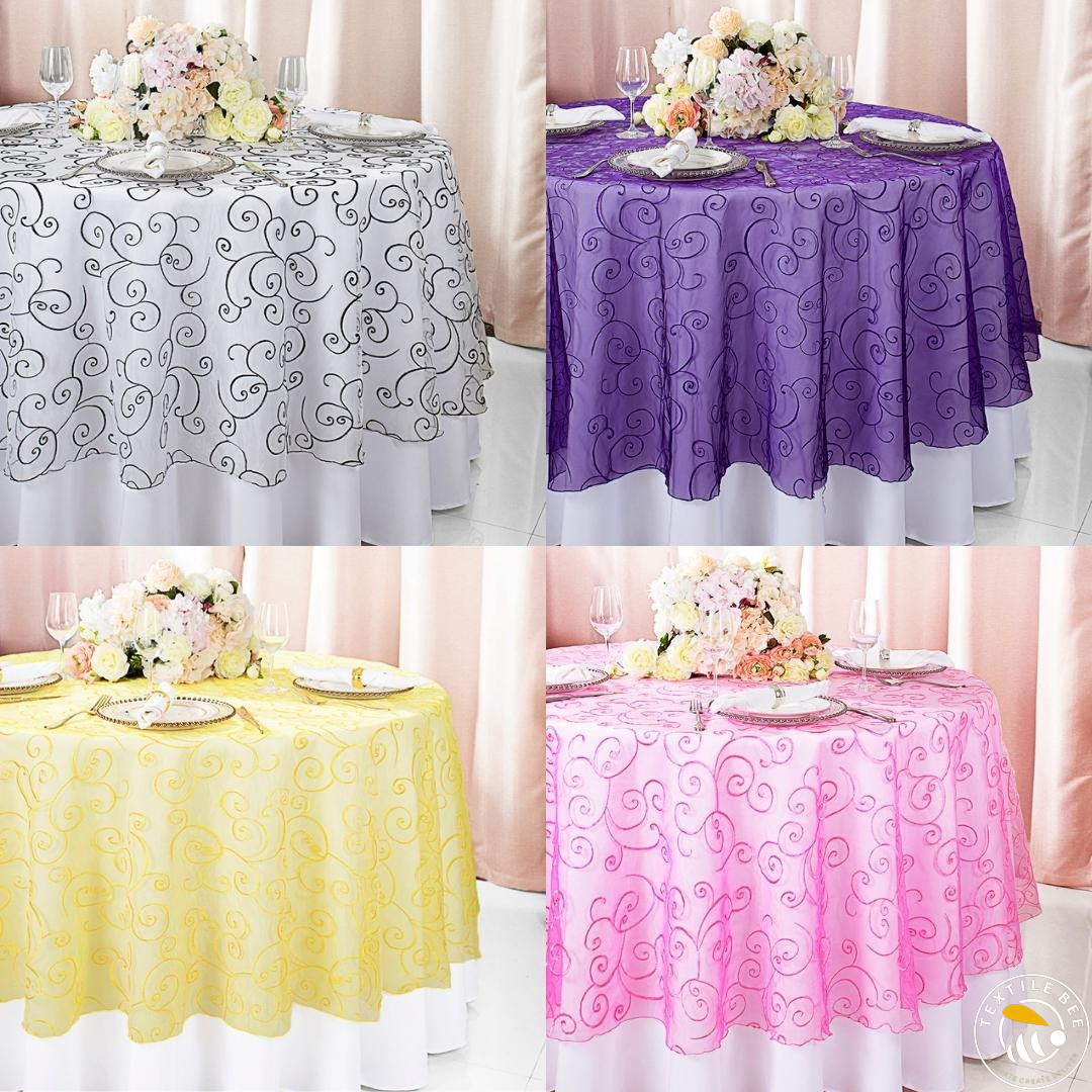 EMBROIDERED ORGANZA ROUNDERS