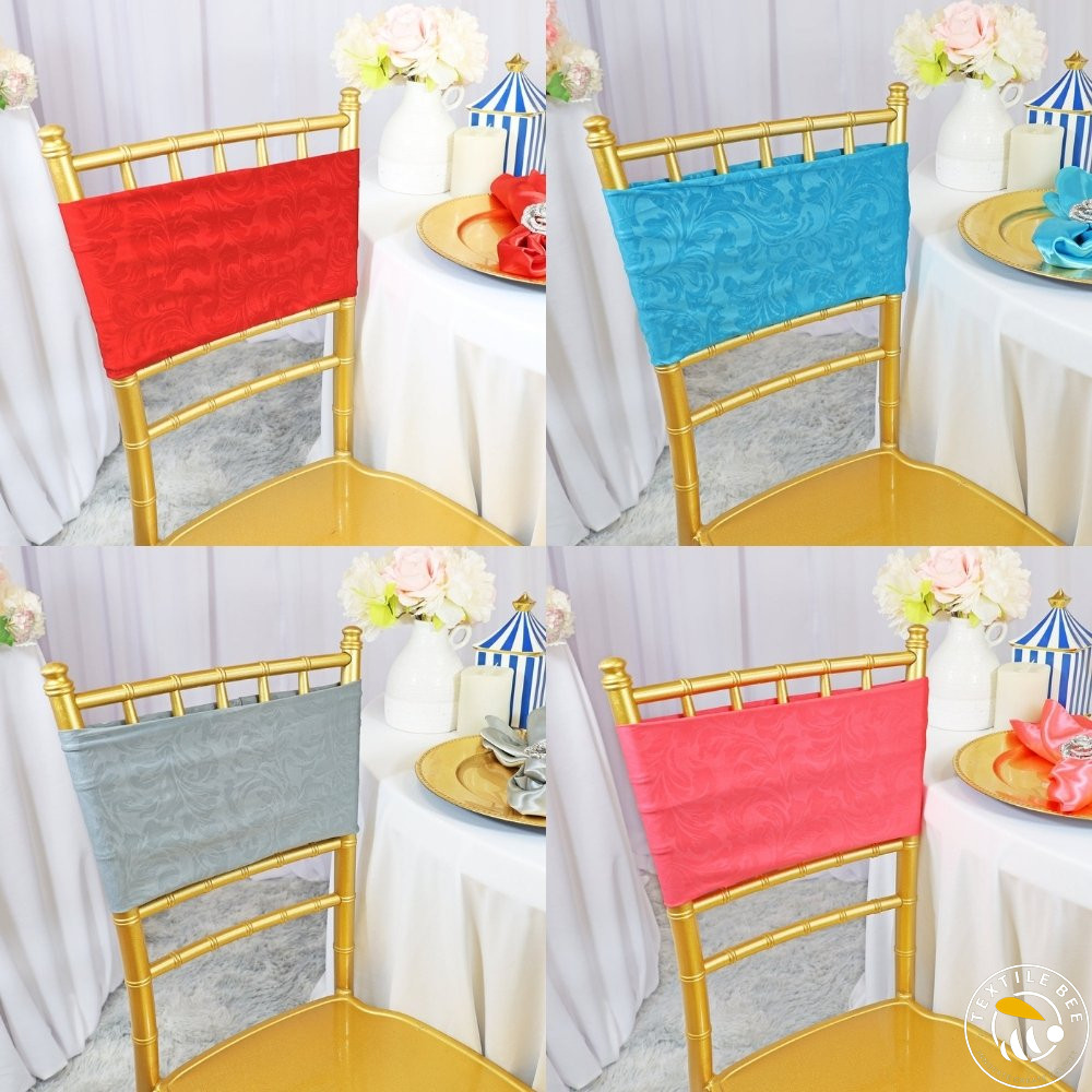 EMBOSSED SPANDEX BOW BANDS