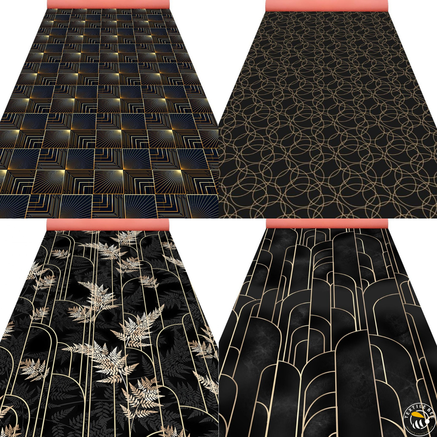 BLACK & GOLD THEME CARPET