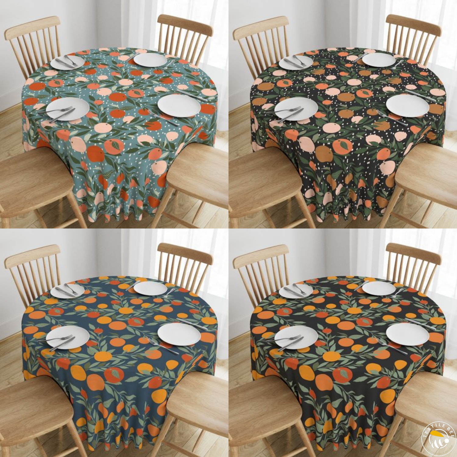 TANGERINE JUMBO PRINTED ROUNDERS