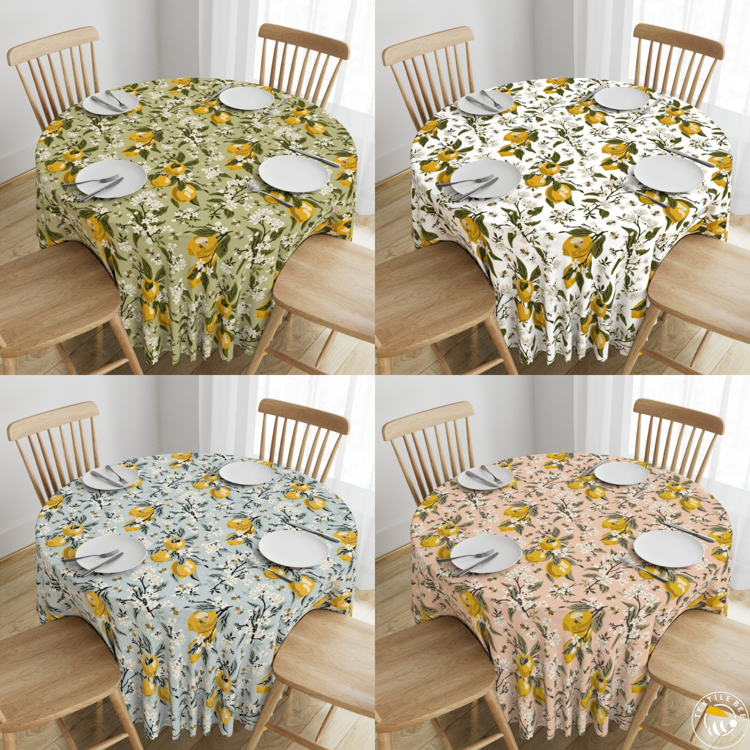 BEES & LEMONS PRINTED ROUNDERS